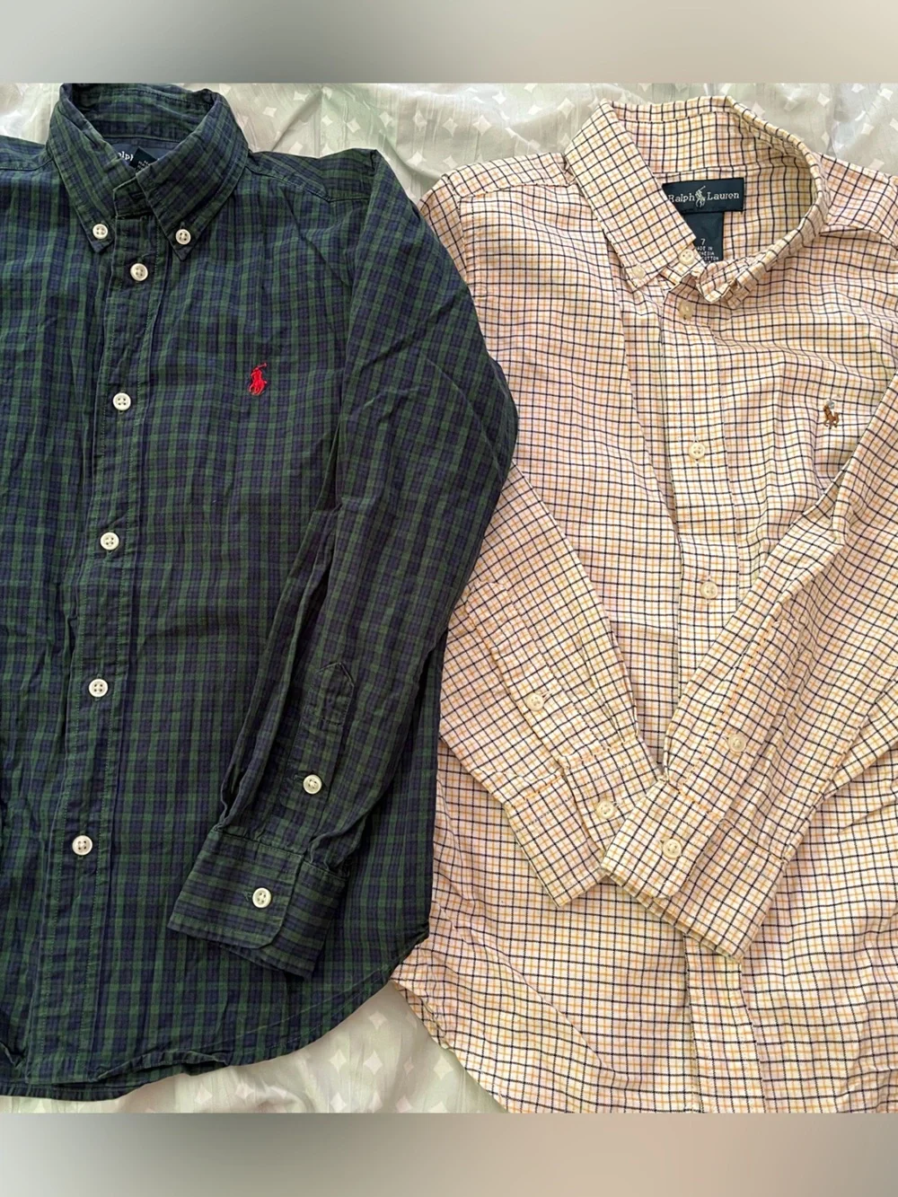 Ralph Lauren Button Down Youth Bundle Plaid Boys Size 7 Shirts
